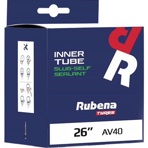 Rubena 47/62-559 26x1,75-2,45 AV40 Slug Self Sealant kerékpár tömlő