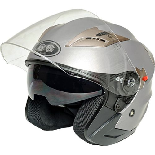 Helmet66 FG202 matt Titan színű napszemüveges bukósisak